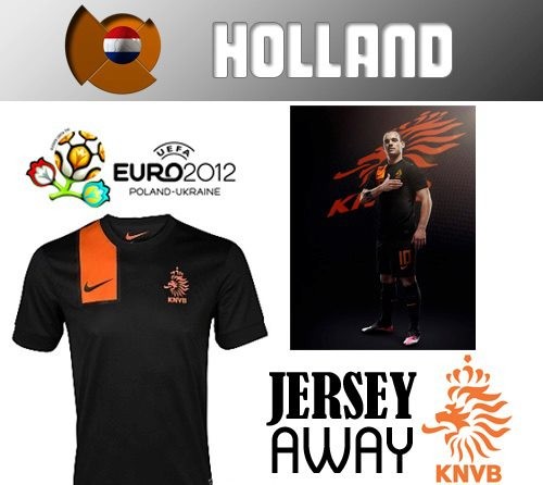 ĐT Hà Lan còn có mẫu áo đấu màu đen khác.